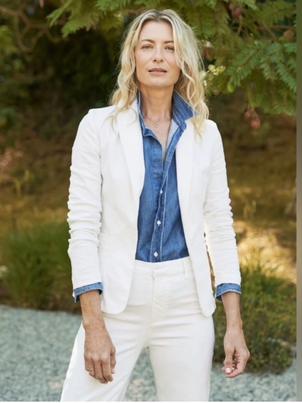 Frank & Eileen Dublin White Blazer size Small